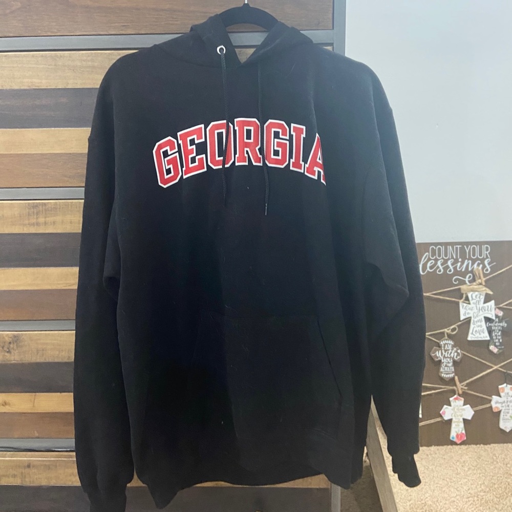 Black Georgia Champion Hoodie